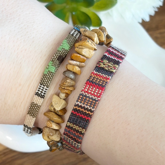 Onyx Golden Rutile Quartz Ocean Jasper Pendant Necklace Jewelry Set Lot New 925 - Picture 3 of 8